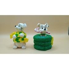 Vintage 1996 Disney 101 Dalmations - Lot Of 2 - Christmas Dogs