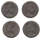 New Zealand Elizabeth II 50 Cents Coins – 1967 & 1973 Bulk Lot ×4