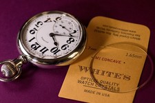 Thick Beveled Glass Pocket Watch Crystals 1.65mm 43.7mm Made In USA