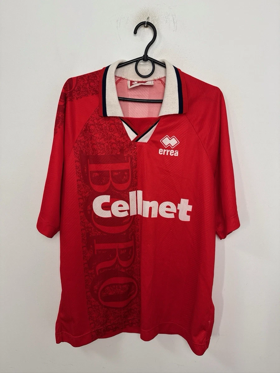 Maillot De Football Domicile Middlesbrough England 1988/1990 - Marque Skill, Taille S - Occasion (état Moyen)