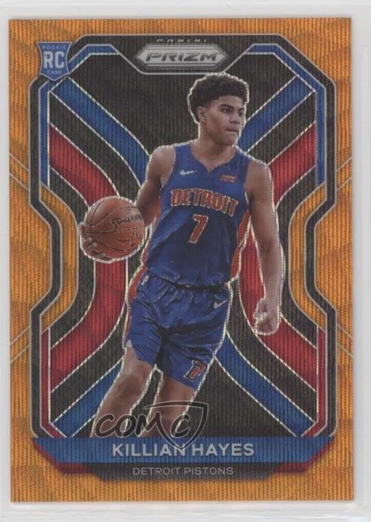 2020-21 Panini Prizm Orange Wave Prizm 37/60 Killian Hayes #270 j6a