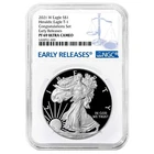 2021-W $1 1-oz T1 Proof American Silver Eagle Congratulations Set NGC PF69UC ER