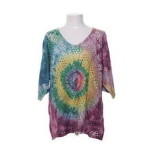 Strickpullover, Größe: 2XL, Mehrfarbig, Polyester, Batik, Damen #iWZ
