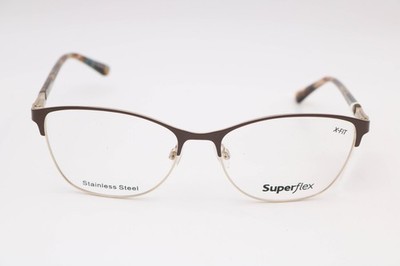Superflex Sf-647 M202 Brown Cat Eye Eyeglasses Frames 58-17-145