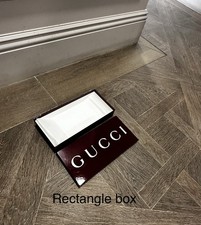 GUCC GLOSSY burgundy rectangle BOX 33 x 12 x 5.5 cm