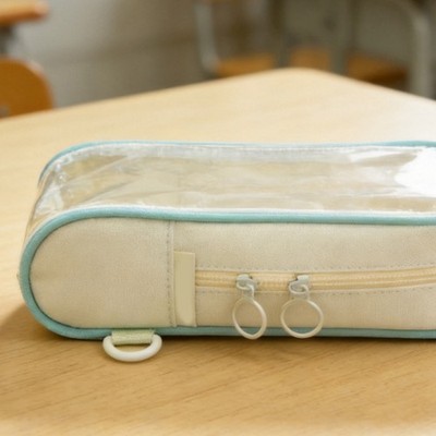 Large Capacity Clear Pencil Case Dustproof Waterproof Storage Bag For Students