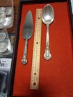 CHANTILLY by Gorham,Sterling Silver Serving Spoon & Pie Server,MONOGRAMMED