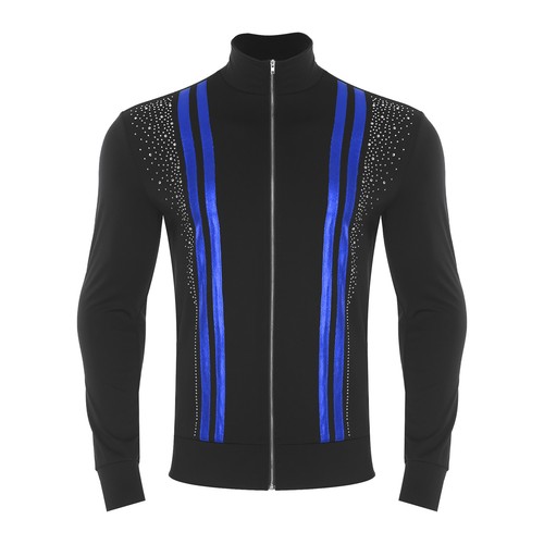 Mens Outerwear Breathable Shirt Performance Jacket Stage Coat Training Metallic - Picture 33 of 59