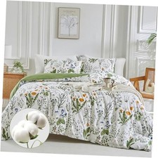 Cotton Duvet Cover Queen Size, Queen 90 90 inch 01 - Green No Comforter 
