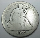 1877 P * USA Silver SEATED LIBERTY HALF DOLLAR * Exact coin * USA Only FREE Ship