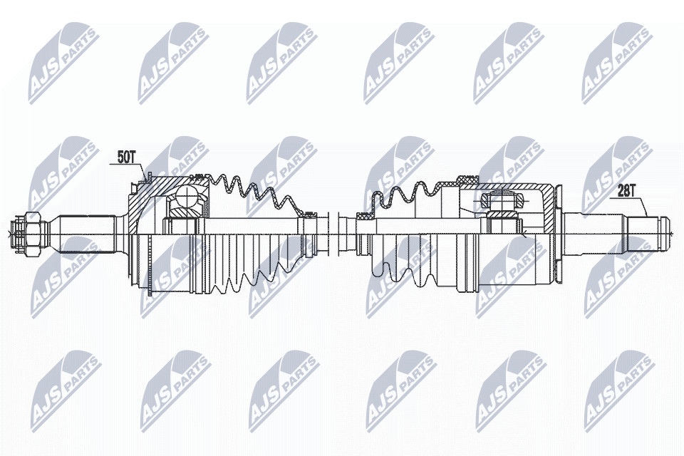 Front Left NTY NPW-MS-079 Drive Shaft for MITSUBISHI - Image 4