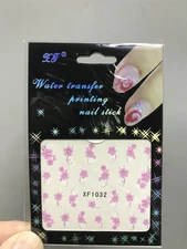 1Sheet/Lot Popular Exquisite Water Transfer DIY Nail Sticker XF1032
