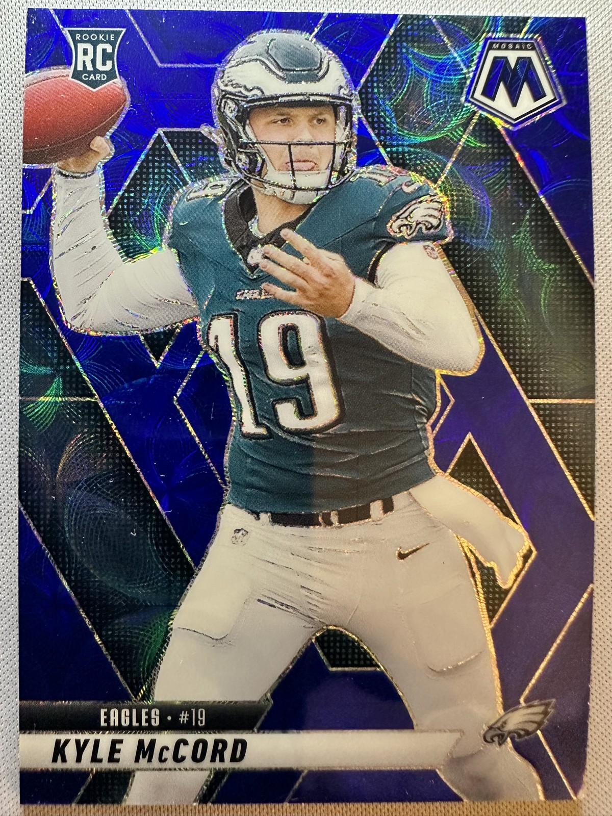 2025 Panini Mosaic - Rookies Kyle McCord #352 Blue Scope Prizm (RC)