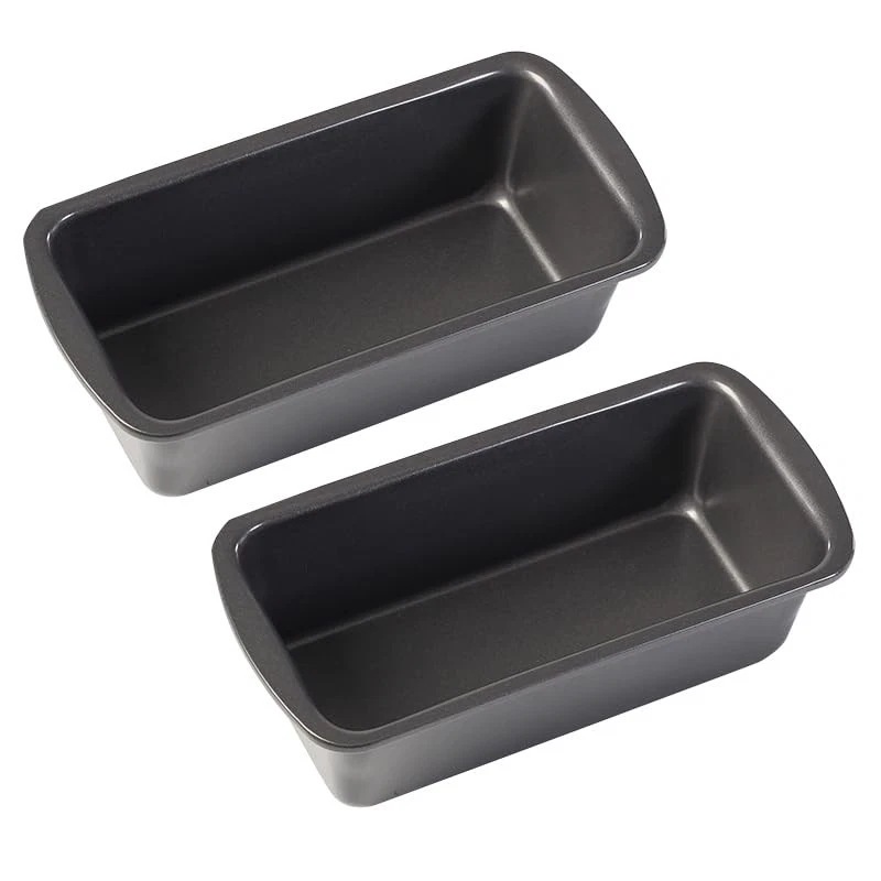 2PCS 1lb Small Loaf Tin for Baking, 19x9x6cm Stainless S - 19x9x6cm, Silver