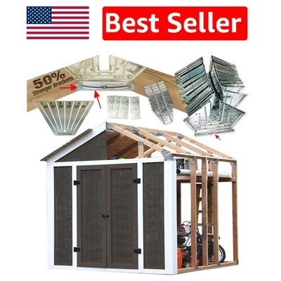 50% Stronger DIY Storage Shed Kit with EZ Miter Template - Customizable Designs