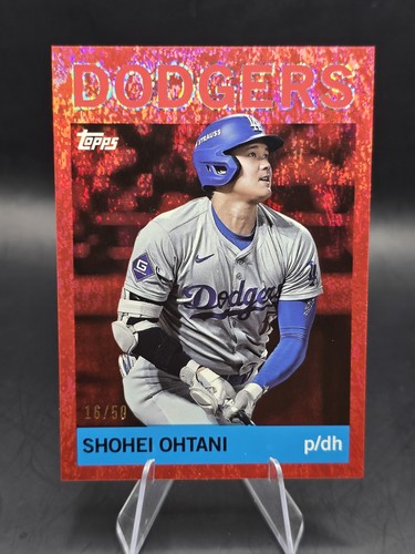 Shohei Ohtani 2025 Topps Archives Image VARIATION /50 Red Hot Foil SP LA Dodgers