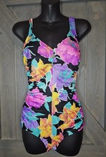 Vintage Christina Floral Swimsuit sz 10
