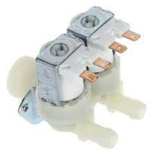 STRAIGHT TWIN WATER INLET SOLENOID VALVE 230v COIL 3/4" BSP IN 2 x 11mm OUTLETS