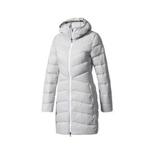 Adidas Women's Gray Nuvic Climawarm Hooded Down Jacket BS0982