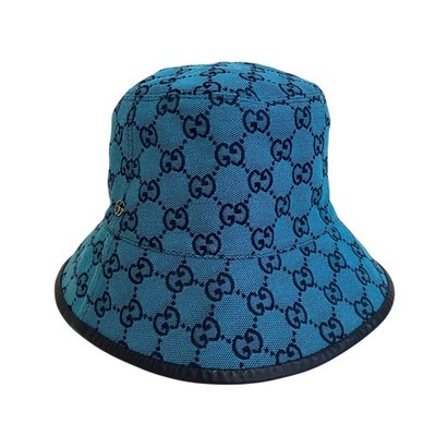 GUCCI GG canvas 656573 Fedora hat Bucket hat blue canvas unisex