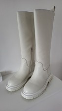 Marc Cain, Gr. 39  , weiße Stiefel mit robus...