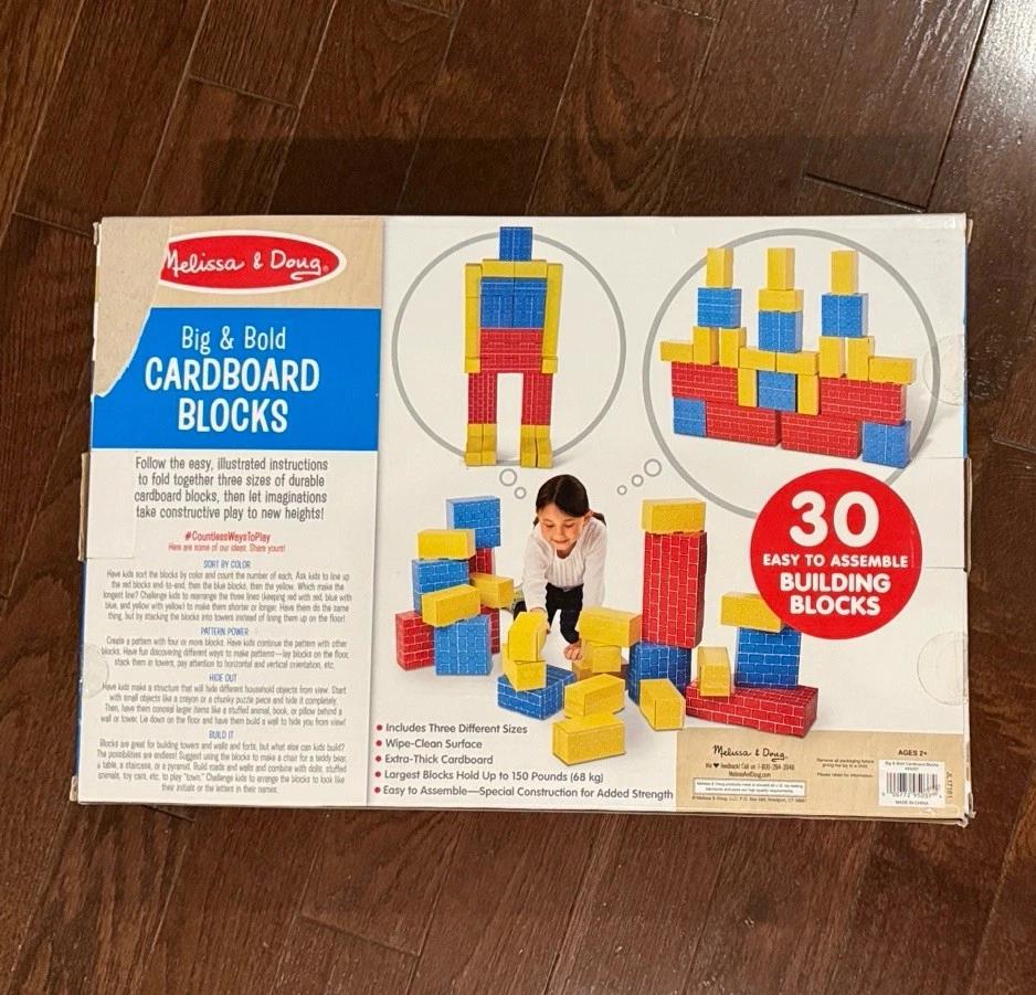 NIB Melissa & Doug Big & Bold Cardboard Blocks - 30 Pieces - Image 2 of 2