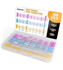 168 Pcs Heat Shrink Wire Connectors Kit- Electrical Waterproof Crimp Terminal...
