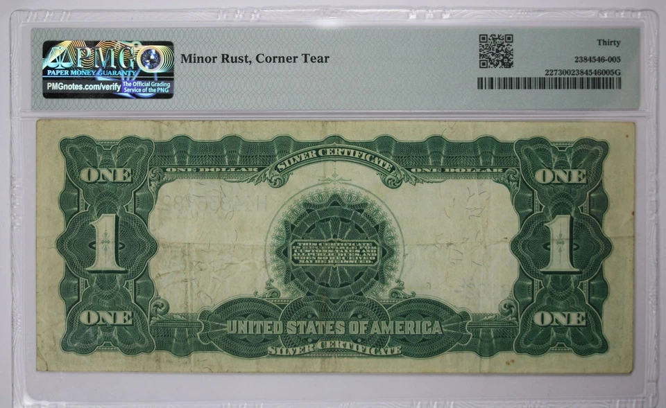 $1 1899 FR. 227 Large Size Silver Certificate Black Eagle Very Fine 30 PMG - Image 2 of 2