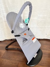 Baby Portable Bouncer, Fabric Seat with Hanging Toys, Unisex, Color Grey