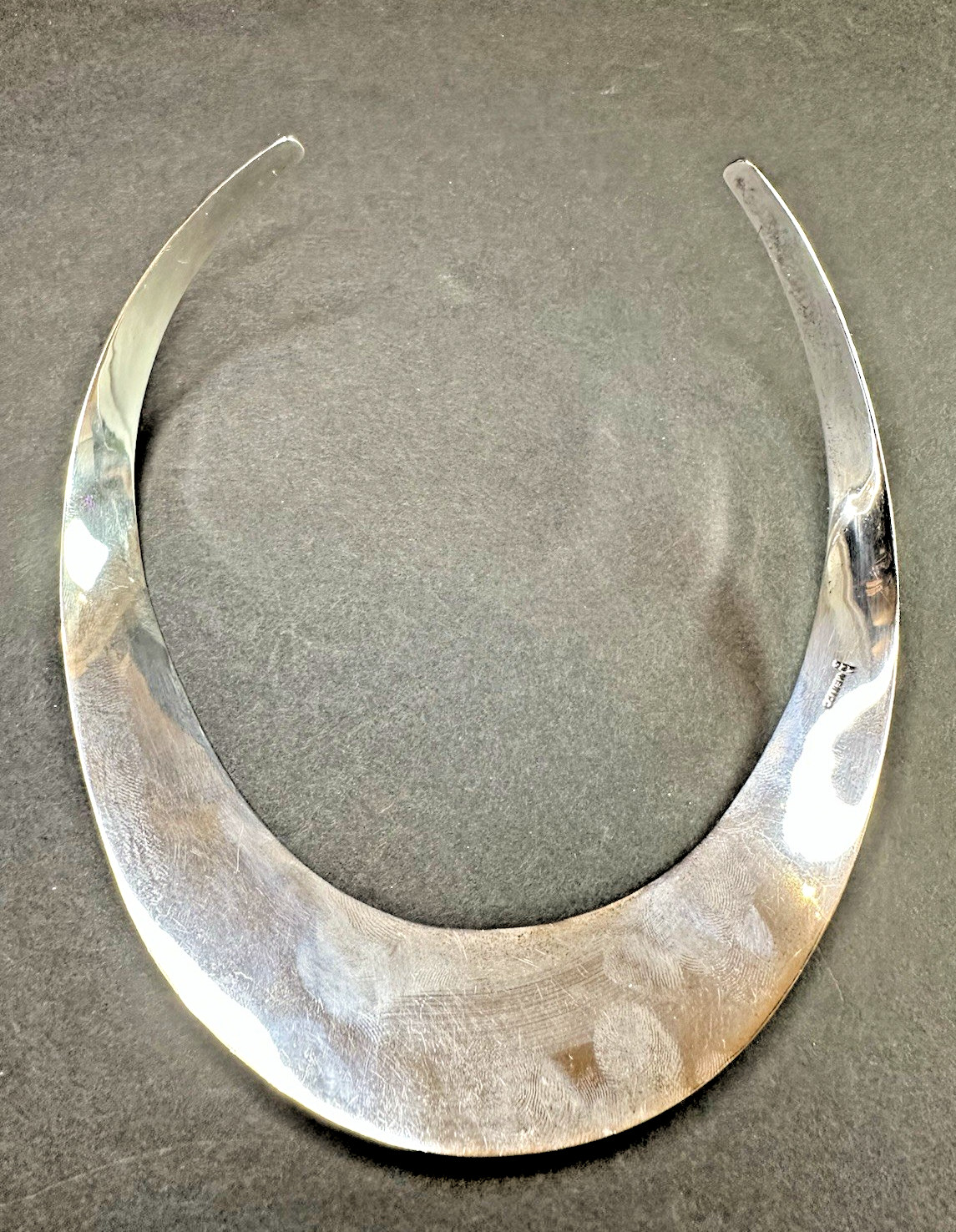 Statement Bold Sterling Silver Torque Necklace 92… - image 3