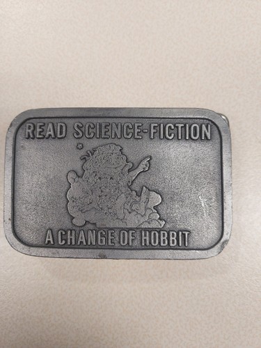 A Change Of Hobbit Belt Buckle 1970s 1980s  Bookstore LOTR Rare LA Pewter