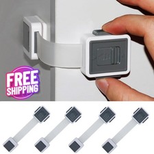 Child Proof Cabinet Locks  Adhesive Safety Drawer Cupboard Locks  4 Pack