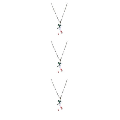 Pendentif Carte Italie En Plaqué Or 750/000 - Chaîne En Option - Neuf Avec étiquettes - Homme/Femme