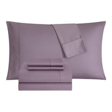1500 Thread Count 6 Piece Premium Cotton Rich Sateen Set, 4 Pillow Cases, 1 F...