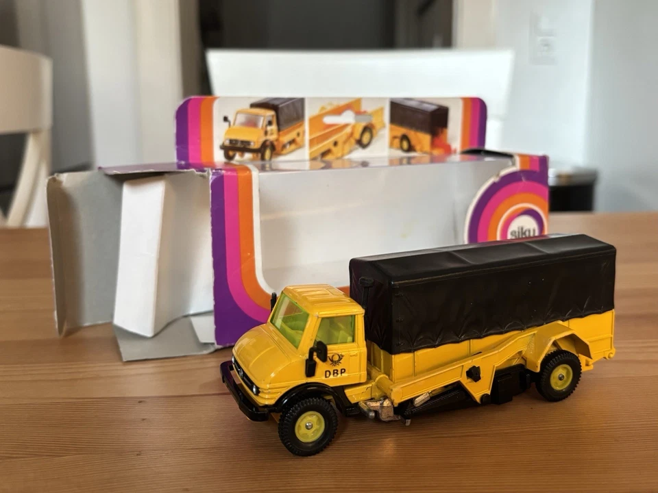 Siku V 361 Mercedes Unimog 406 Post Hubwagen DBP Deutsche Bundespost OVP - Bild 4 von 4