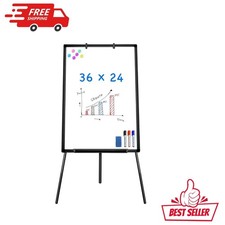 NEW Magnetic Whiteboard Easel 36x24 Tripod Dry Erase Adjustable Stand Black