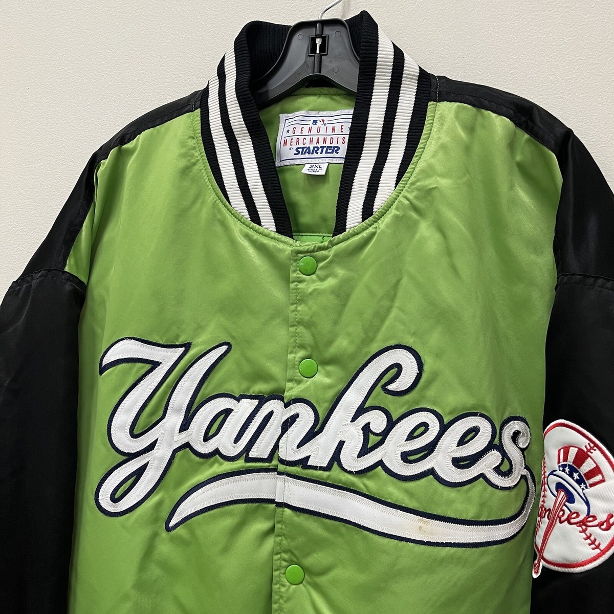 ジャケット・アウター mint 90s USA STARTER New York Yankees L New York Yankees Vintage 90s Starter Satin Bomber Jacket