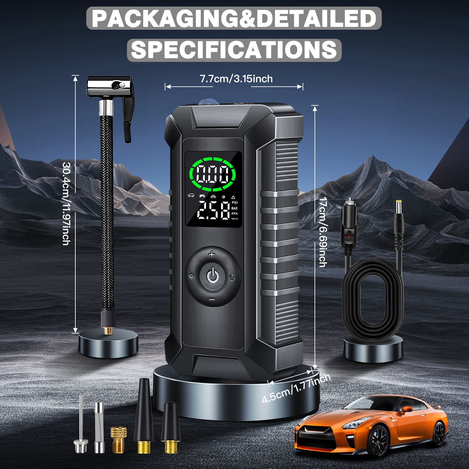 Tire Inflator Portable Air Compressor,Tire Inflators Portable Cordless Air Pump