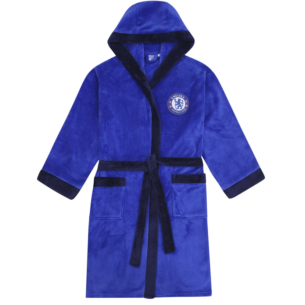 Chelsea FC Mens Dressing Gown Robe Hooded Fleece OFFICIAL Football Gift |  eBay
