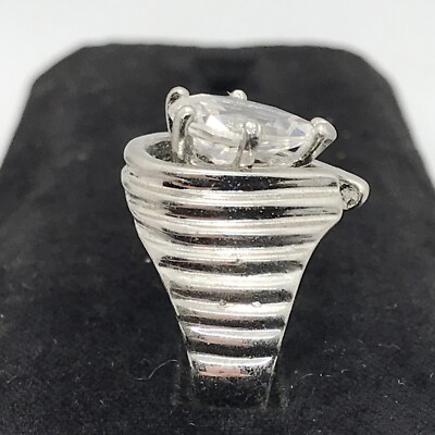 Vintage Signed A 18K HGE Wht. Gold Plated Cubic Zirconia Vintage Signed A 18K HGE Wht. Gold Plated Cubic Zirconia