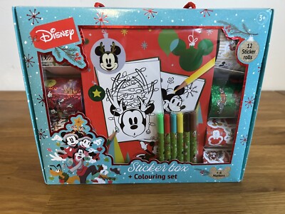 Disney Bastelset Sticker Box Colouring Set Sticker und Malset z. verschenken Neu