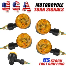 4 PCS AMBER LED INDICATORS 6V TURN SIGNAL LIGHT MOTORCYCLE BLINKER LIGHTS 6 Volt