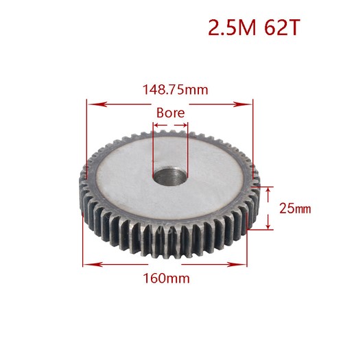 Mod 2.5 Stirnrad & Zahnstangen 10 - 120 Zähne 45# Kohlenstoffstahl Getriebe Gear - Bild 65 von 87