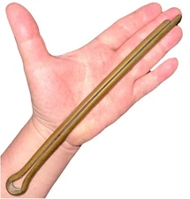 Vintage JUMBO SOLID  BRASS Cotter Key Pin approx. 10.5" long by 0.5" & 8.7 Ounce