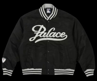 Palace Men s Satin The Arena Jacket 'Black' Boxy Cropped Fit 2023 Size Small