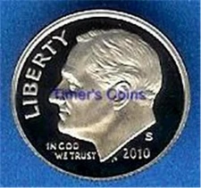 2010 S 90% SILVER PROOF Roosevelt Dime - Gem Proof
