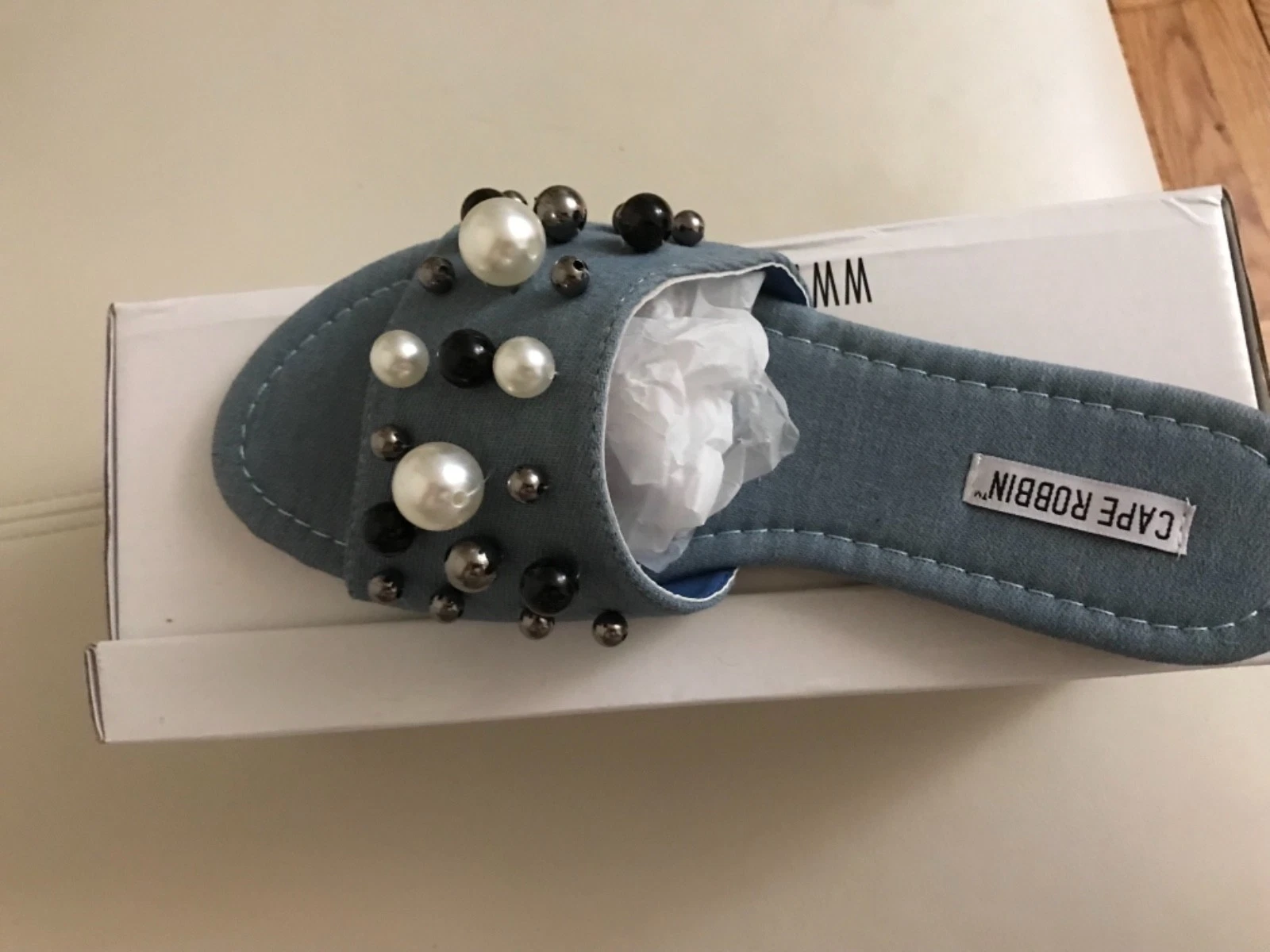 ADIDAS Sandalo perla Cape Robbin abbellito taglia 8 5