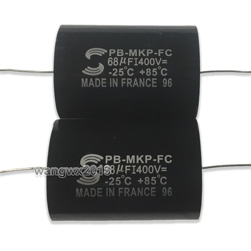 2pcs 68uF 400V Audio altavoz divisor de frecuencia crossover condensador de no polaridad - Imagen 6 de 8