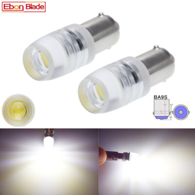 2 X T11 BA9S 1445 39431 64111 T4W LED Car Light Bulb Lamp 24V COB 2W White 6000k
