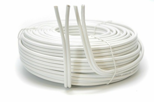 15m White Twin Shotgun Coax Cable F Plugs & Couplers For Sky + HD Q Satellite - Picture 8 of 11
